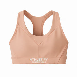 Soutien-gorge de sport pour femme de couleur unie, confortable, extensible, idéal pour le yoga, la salle de sport, la course à pied et l'entraînement physique, élégant et offrant un maintien élevé. - Product Image 1
