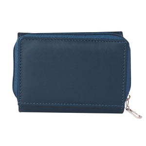 Cartera corta para mujer, monedero pequeño de cuero genuino de lujo a la moda, tarjetero para mujer, bolso de mano para mujer, monedero con Clip para dinero - Product Image 3