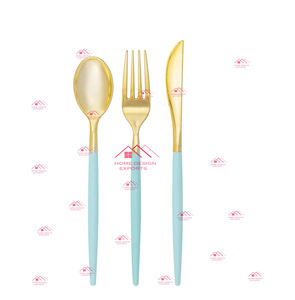 Juego de cubiertos de lujo de diseñador de lujo de acero inoxidable Chapado en plata del mejor vendedor de 2025 en cubiertos de Art Assembly - Product Image 4