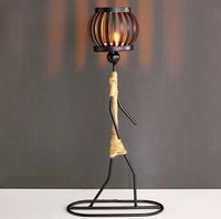Lanterne porte-bougie en fer durable faite à la main pour la décoration de Noël et de Pâques, prix de gros directement de l'usine