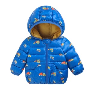 Veste bouffante élégante à fermeture éclair pour enfants coupe-vent avec capuche et bouton Design par sublimation en duvet de canard hiver - Product Image 4