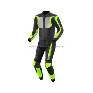 Traje de Carreras de Motocicleta para Hombre, de Cuero Vacuno Auténtico, Personalizado, de Una o Dos Piezas, Traje de Carreras de Motocicleta, Pakistán - Product Image 1