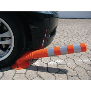 Parking Equipment <b>Black</b>/Yellow Plastic Bollard 80mm Screw-on 1000mm Above Ground Height - Product Image 3