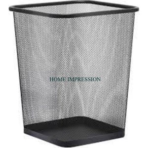 Recién llegado, malla de alambre de hierro de Color negro, cubo de basura para limpieza del hogar, de tendencia diseño hecho a mano, residuos de jardín interior de gran tamaño - Product Image 4