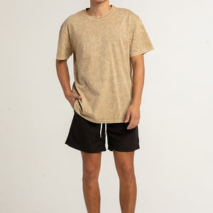 เสื้อยืดคอกลมแขนสั้นผู้ชาย ปี 2026 ผลิตในปากีสถาน ล้างสีแบบ Acid Wash คุณภาพสูง ออกแบบเองได้ - Product Image 1