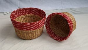 Natural Kitchenware Water Hyacinth <b>Baskets</b> with Plastic <b>Rope</b> for Home <b>Storage</b> & Organization Home and Kitchen Made I - Product Image 5