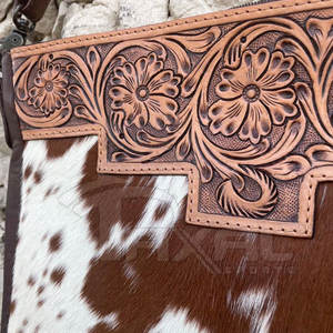 High Quality Custom Design Cowhide Leather Tooled <b>Bag</b> Waterproof Cowhide Leather Tooled <b>Bag</b> - Product Image 5