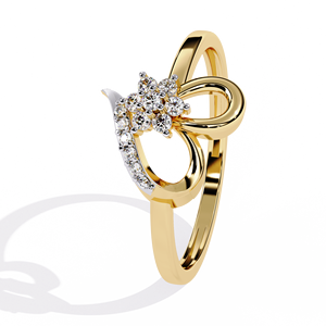 Anillo de Corazón Romántico con Diamante Natural Certificado de 0.10 Quilates, Certificado IGI, Oro de 14K/18K, Engaste de Racimo, Joyería para Mujer de Fábrica - Product Image 6