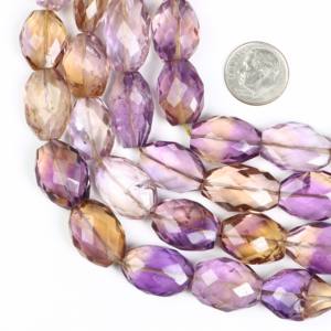 Cuentas Facetadas de Ametrina Natural, Cuentas de Piedras Preciosas Facetadas de Ametrina para la Fabricación de Joyas a Precio de Fabricante desde India al por Mayor - Product Image 2