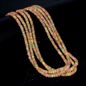 38 Carat Ethiopia Opal <b>Bead</b> 5mm Faceted Rondelle Fire Opal <b>Stone</b> <b>Beads</b> for Strands Necklaces or Other Jewelry Pieces - Product Image 5