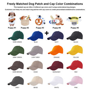 Lindo Sombrero de Pescador Casual de Algodón con Parche Bordado de Perro para Viajes, Pesca al Aire Libre y Uso en las Cuatro Estaciones - Product Image 6