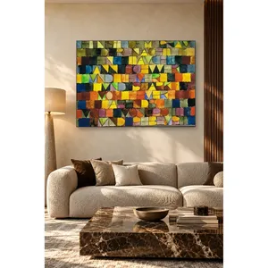 Fida Paul Klee Impression sur toile de poème avec lettres colorées en forme de carrés - Product Image 5
