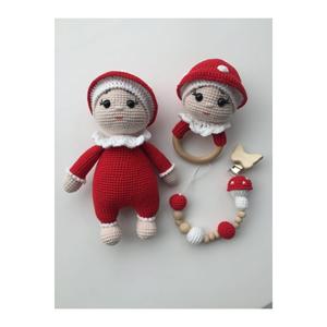 Amigurumi Mushroom 24 ซม. สั่นและโซ่จุกนมหลอก 3 ชุด - Product Image 1