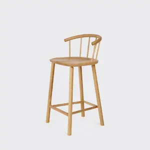 Modern Design Bar Chair with Backrest Teak Wood Outdoor Furniture Luxury Country Style Wholesale