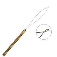 Outils pour extensions de cheveux en métal 3 en 1, aiguille à tirer, enfile-aiguille, accessoires de salon, durables