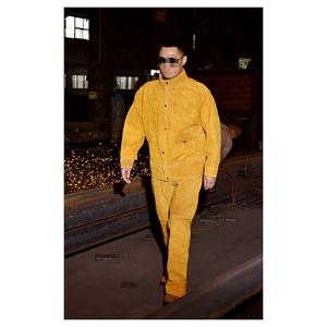Hot Sale Heavy Duty Cowhide Split <strong>Welding</strong> Overalls Leather Suits Welder <strong>Clothing</strong> - Product Image 4