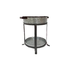 Macetas de metal galvanizado con patas de horquilla Juego de macetas de flores elevadas decorativas para uso en interiores y exteriores - Product Image 6