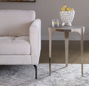 Mesa auxiliar de plata hecha a mano para el hogar, sala de estar, muebles decorativos multiusos, consola con incrustaciones de hueso, hoteles de Metal hechos a mano - Product Image 1