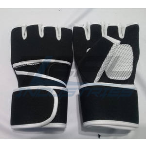 ขายส่งถุงมือยกน้ําหนักยิมหนัง pu พิมพ์โลโก้ที่กําหนดเองถุงมือออกกําลังกายยิมครึ่งนิ้วการป้องกันที่ทําในปากีสถาน - Product Image 1