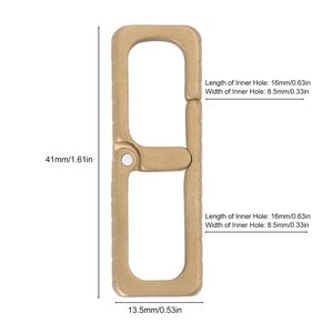 Porte-clés en laiton oblong de luxe de haute qualité pour hommes et femmes Inde Deux porte-clés à vis en laiton avec anneaux fendus - Product Image 4