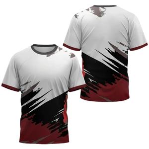 T-shirts à col rond pour hommes, livraison en ligne, impression numérique, 100% polyester, séchage rapide, coupe classique, respirant - Product Image 4