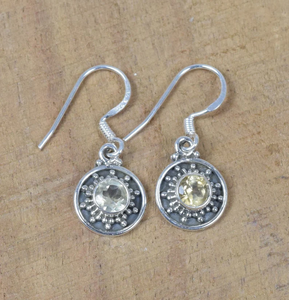 Pendiente de gancho de piedras preciosas facetadas de citrino amarillo hecho a mano de Plata de Ley 925 mes de noviembre ropa de fiesta de piedra natal precio al por mayor - Product Image 4