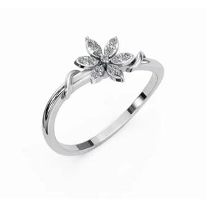 Bague en diamant Premium Narissa Wildflower, taille marquise, 0,133 ct, or 9 carats, 14 carats, 18 carats, fournisseur OEM en gros - Product Image 5