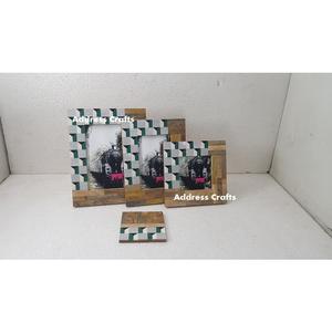 Creative Decoration Rectangle Vintage Resin Ornate Brass Angles Inlay <b>Photo</b> <b>Frame</b> Brass/Resin/Glass/MDF for Christmas Gift Use - Product Image 2