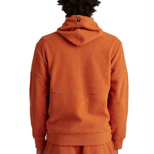 High Quality <b>Men</b> <b>Sherpa</b> <b>Hoodie</b> Wholesale Heavyweight Warm Fleece Zip-Up Streetwear Winter Breathable & Windproof - Product Image 3