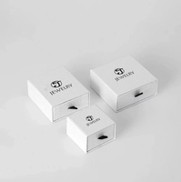 Cajas de Regalo Ecológicas Biodegradables de Papel Texturizado con Relieve UV Mate en Negro, Rojo, Rosa y Blanco para Joyería y Anillos