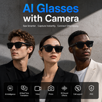 Gafas Inteligentes con Logotipo Personalizado, Cámara 4K, Video, IP66 Impermeables, Cámara Dual, Audio, Asistente de Voz IA, Traducción en Tiempo Real, Tipo-C, App