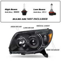 Oferta de Fábrica: Faro Delantero Negro para Toyota 4Runner 2006-2009 Tipo USA