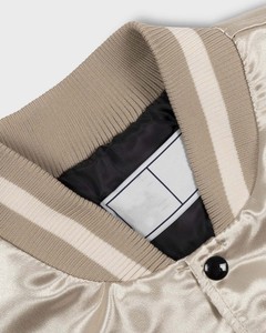 Chaqueta universitaria de satén de talla grande para hombre, ropa deportiva de béisbol universitaria impermeable con bordado de logotipo personalizado para otoño para Letterman - Product Image 3