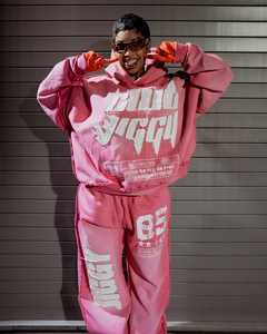 Personalizado 3D Puff espuma serigrafía 500 Gsm ácido lavado pesado 100% algodón francés Terry Baggy Vintage pulóver con capucha - Product Image 1