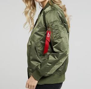 Chaqueta Bomber Acolchada Clásica de Piel de Oveja para Mujer, Diseño Personalizado, Transpirable, Rellena de Algodón, Talla Grande XL, Tejido Estampado - Product Image 3