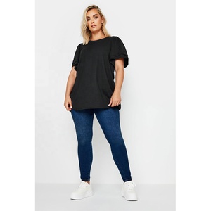 Oferta de Verano: Blusa de Manga Corta para Mujer, Corte Holgado, Estilo Casual, Diseño con Volantes en los Puños, Tela Suave, Múltiples Colores, Proveedor OEM - Product Image 4