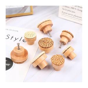 Poignées en bois d'osier faites à la main pour éléments de cuisine boutons d'armoire en rotin accessoires de porte bouton de poignée de verrouillage - Product Image 1