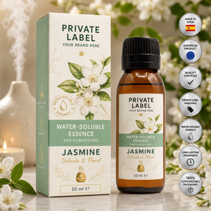 Essenza di Fragranza Idrosolubile al Gelsomino 50ml OEM con Etichetta Privata |   Umidificatore e Diffusore di Aromi |   Spagna UE - Product Image 1