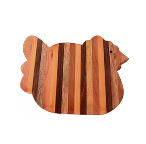 Tabla de cortar de madera de acacia en forma de corazón, bandeja decorativa de madera con forma de gallo, plato para servir queso, tabla de pan de madera - Product Image 1