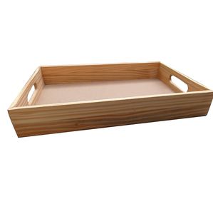 Plateau de service en bois fait main avec poignées pour la décoration intérieure plateau de service en bois Design unique plateau de service en bois léger - Product Image 4