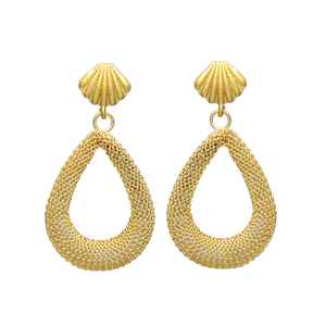 Nueva llegada Seashell Head mujer lágrima gota diseñador pendiente - Product Image 1