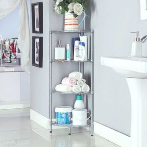 Silver gray metal classy <b>storage</b> shelving <b>rack</b> for home hotels and restaurant <b>kitchen</b> living room wholesale made in india 2023 - Product Image 4