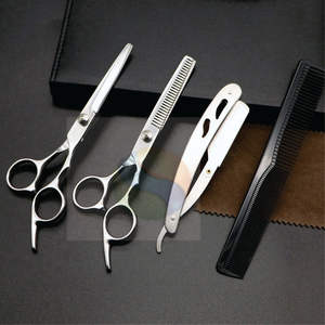 Kit de ciseaux de coiffure professionnel léger, édition premium noir et bleu, ultra-affûté, pour salon de coiffure - Product Image 3