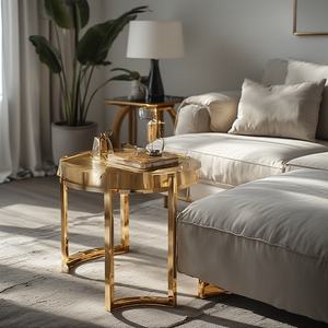 Table d'appoint moderne sur mesure entièrement fabriquée à la main avec un design attrayant Nouvelle arrivée pour la décoration de la maison ou de l'hôtel en métal - Product Image 5