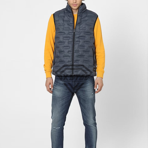 Gilet matelassé pour homme avec logo personnalisé OEM, léger, chaud, sans manches, veste respirante pour l'extérieur, gilet matelassé pour homme - Product Image 6