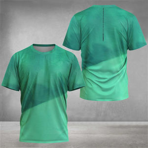 Boutique T-shirt respirant de sport de fitness pour hommes haut à séchage rapide avec nouveau tissu tricoté à manches courtes de sport de tennis d'été - Product Image 6