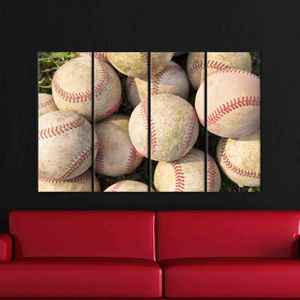 Póster de Lona de Béisbol: Decoración de Pared para Habitación de Niño, Regalo Hecho a Mano, 4P: Enmarcado en Galería - Product Image 1