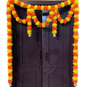 Colgante de pared y puerta de caléndula de nuevo diseño tradicional Indio para el hogar, oficina, boda, Diwali, festivales indios de la mejor calidad - Product Image 1