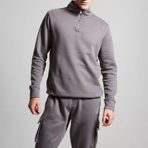 2025 Spring Custom High Neck With Zipper <b>Men's</b> hoodies <b>Men's</b> Sweatshirts 1/4 <b>Zip</b> Hoodies - Product Image 3