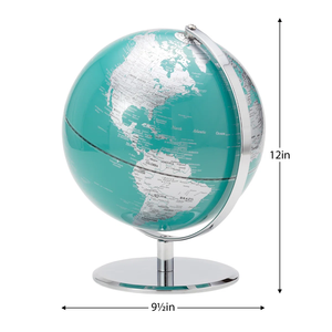 Globe du monde en métal au design moderne Globe de sculpture unique pour le bureau, la salle de classe et les ornements de table Globe de carte du monde en métal - Product Image 5